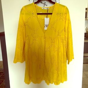 Yellow tunic dress